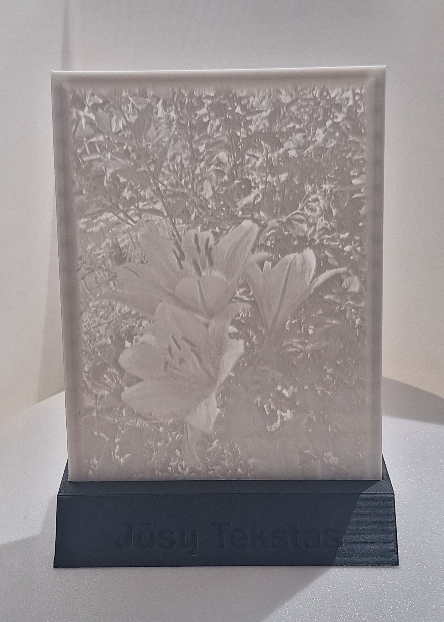 Lithophane Custom Nuotrauka Be Apšvietimo Juodas Rėmelis