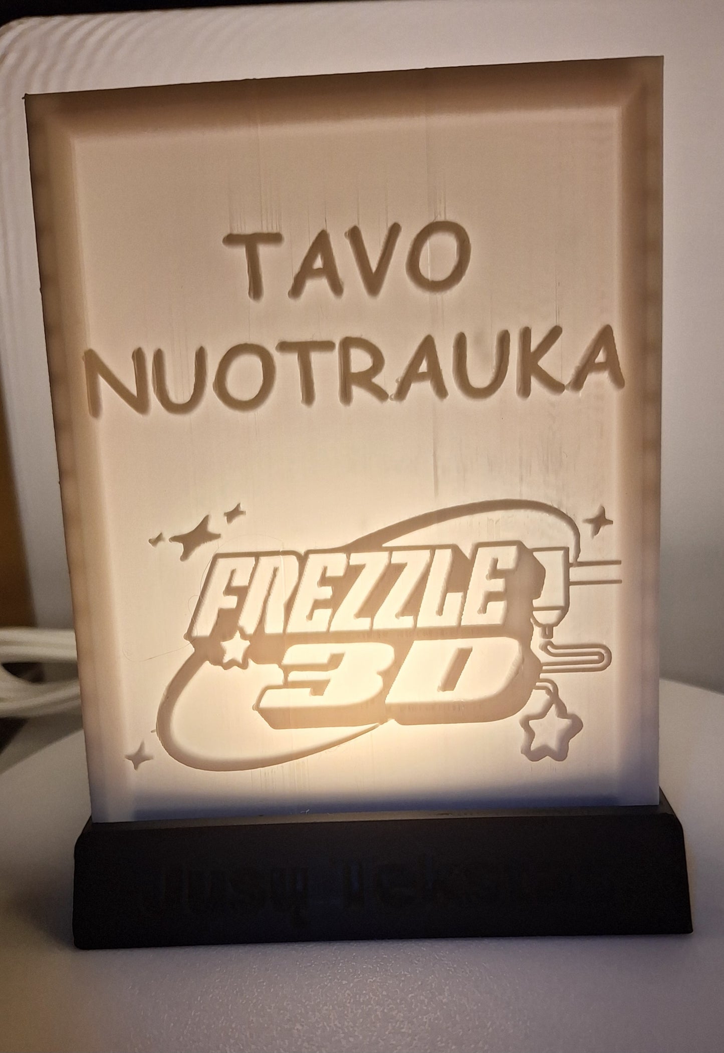 Lithophane Custom Nuotrauka Su Apšvietimu, Juodas Rėmelis