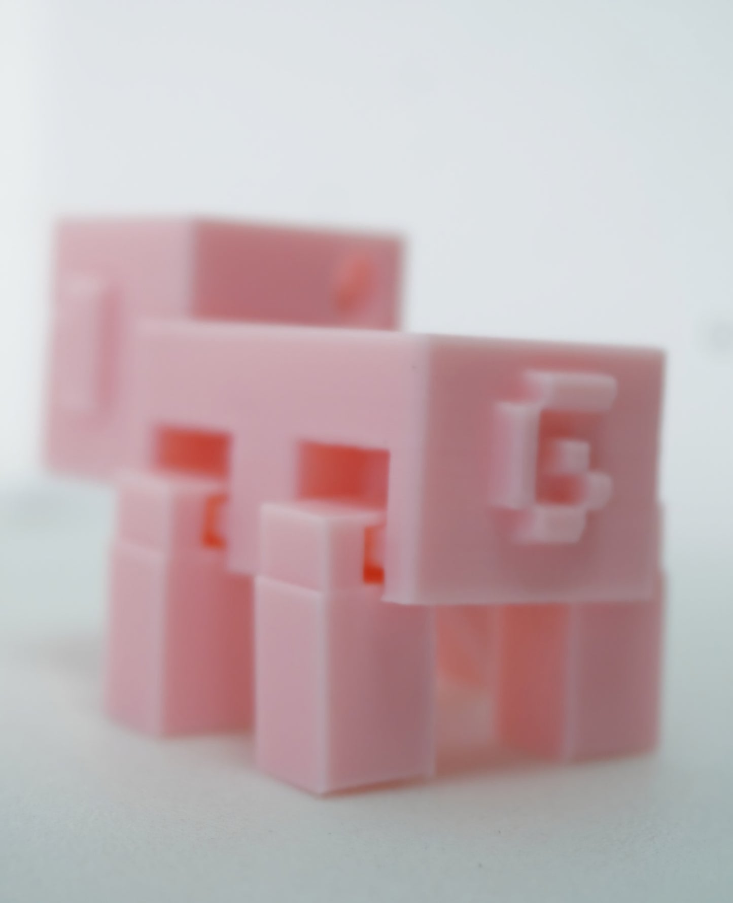 Minecraft Pig Keychain