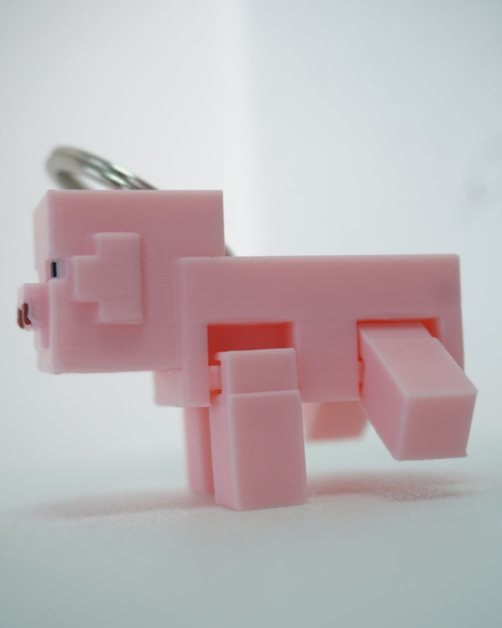 Minecraft Pig Keychain