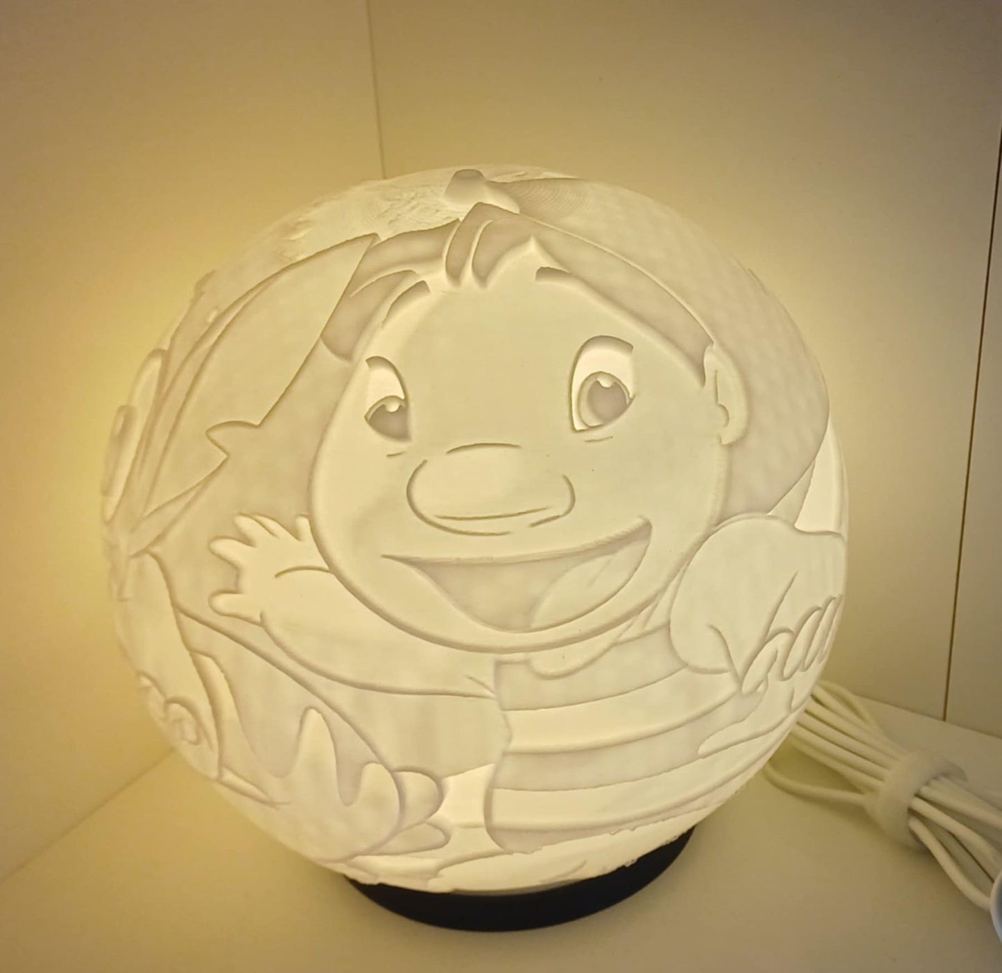 Stich Lithophane Lemputė