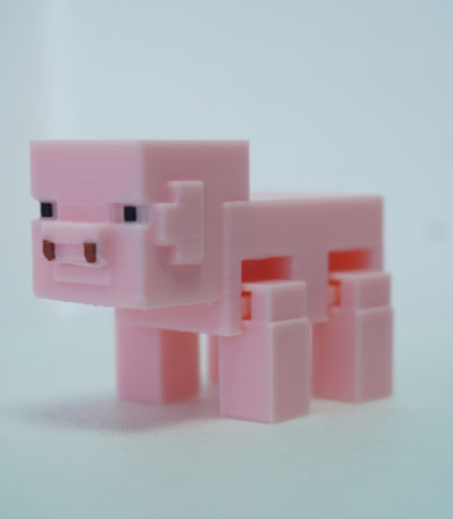 Minecraft Pig Keychain