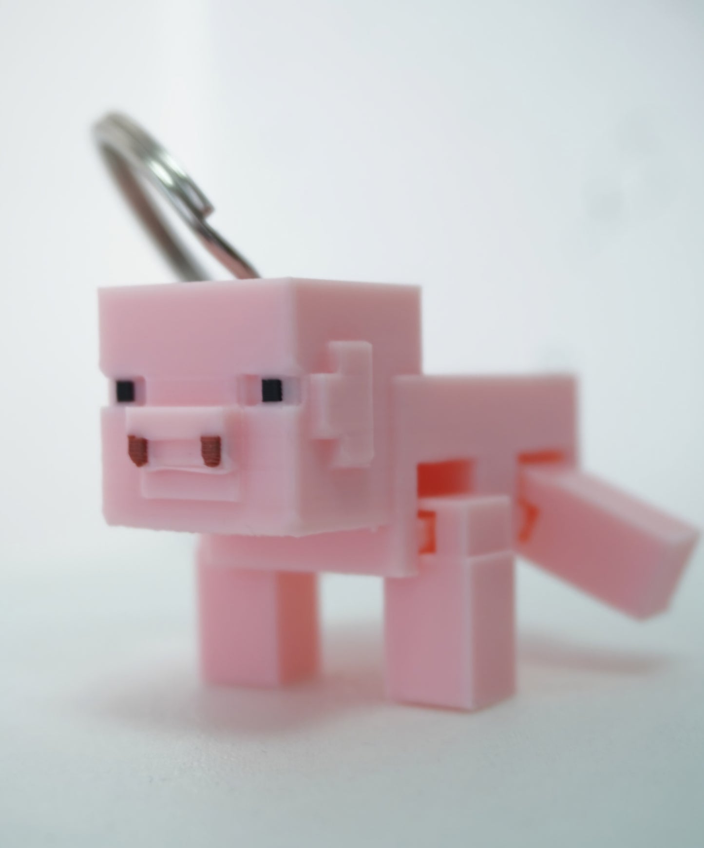Minecraft Pig Keychain