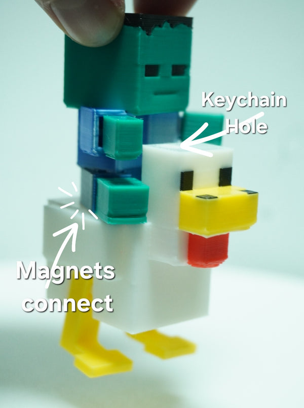 Chicken Jockey Keychain