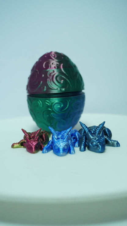 Small Dragon Egg + 3 Mini Dragons