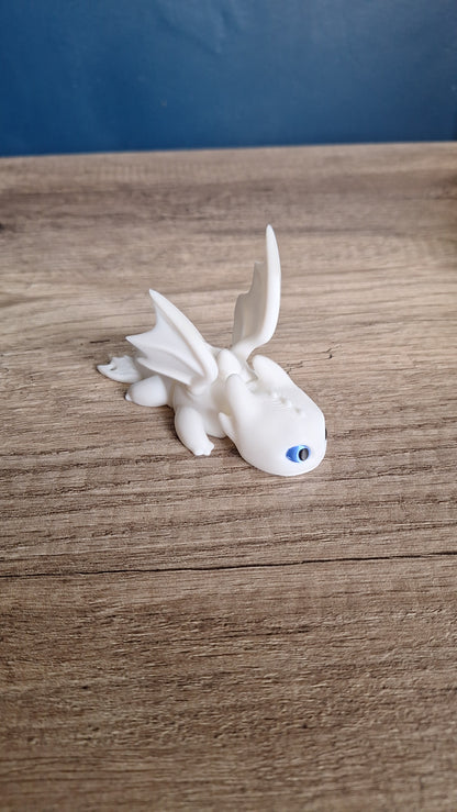 Small White Dragon Keychain